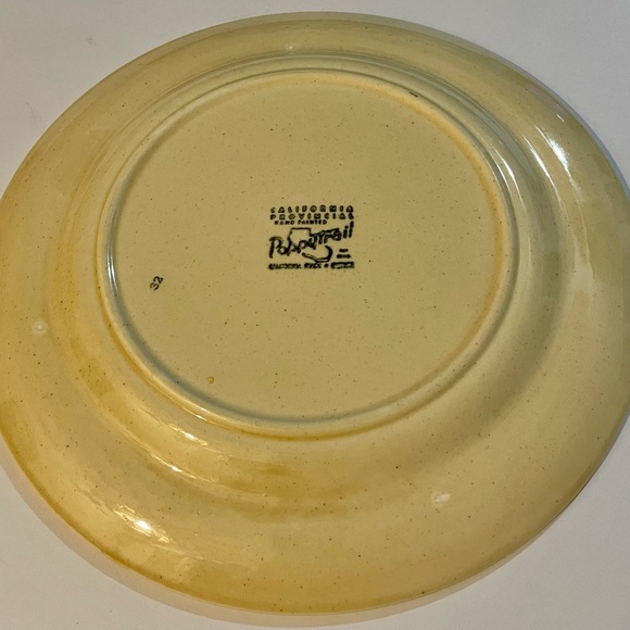 California Provincial collection 
by Metlox Poppytrail Red Green Rooster Plate - Picture 5 of 7